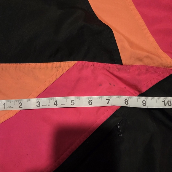 Vintage 80s Coltech Ski Anorak Neon Colorblock Women's Size 10 - Picture 7 of 7